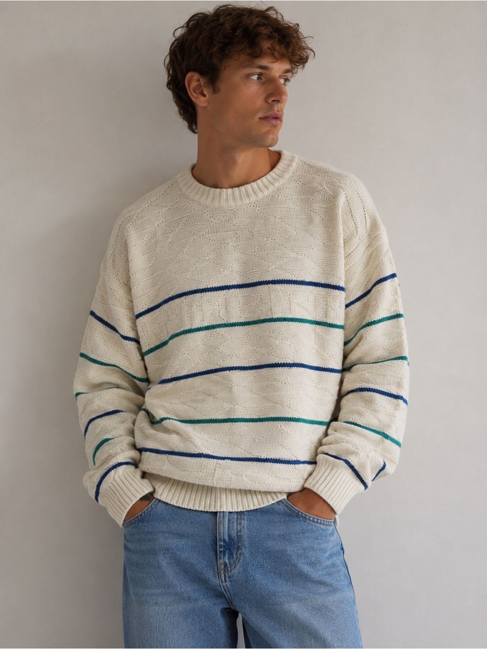Vintage 1980s Sweater The Fox Collection Mens Size Large Cotton Knit